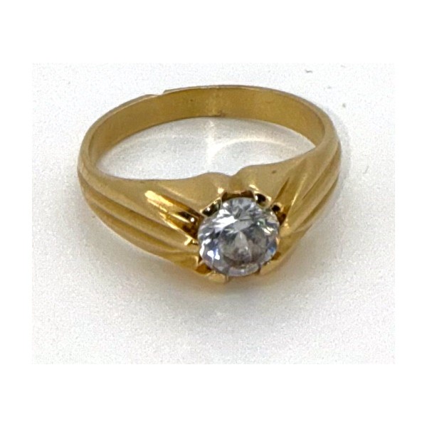 Anillo anillo solitario de oro 18k talla 28